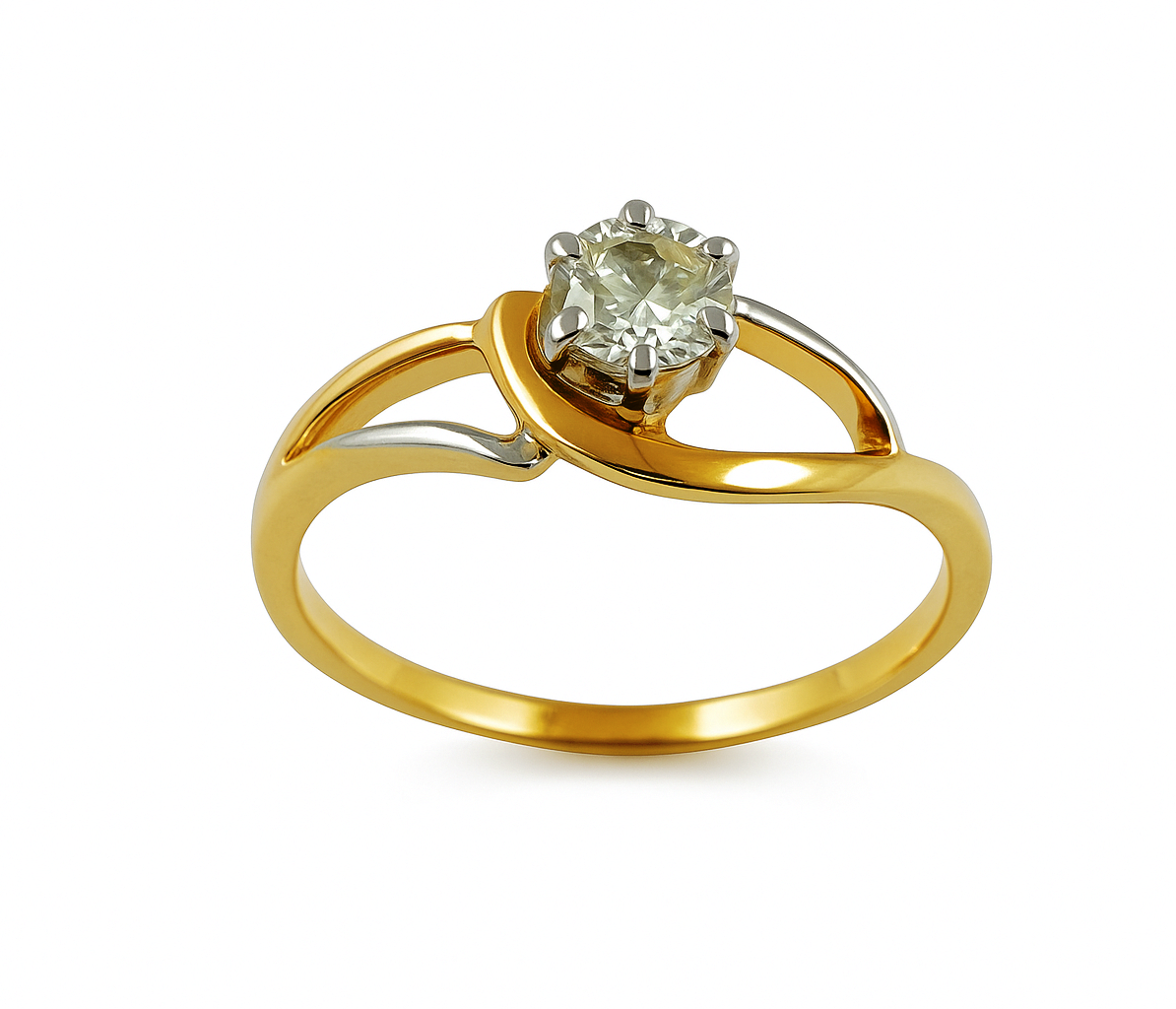Beautiful 18 Kt Gold Natural Diamond Ring